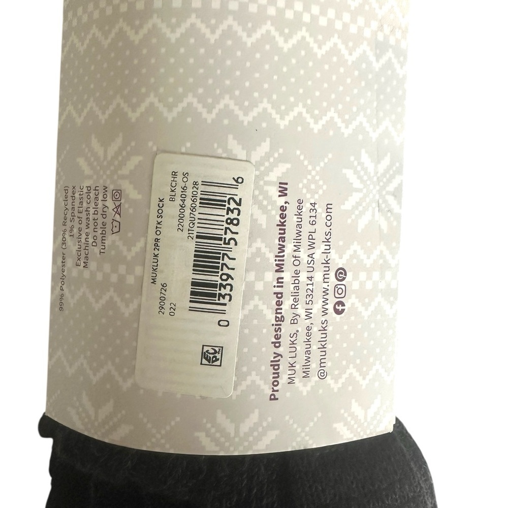 Muk Luks Black Over the Knee Socks for Women - 2 Pair NWT - Picture 5 of 6